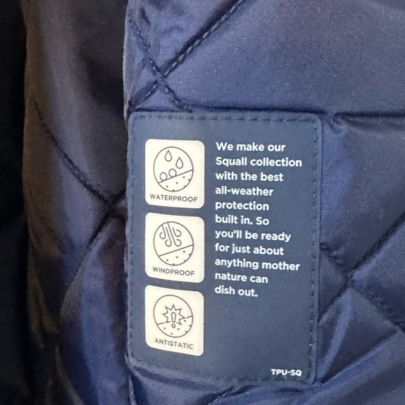 Lands' End Navy and Aqua Jacket - Picture 5 of 10